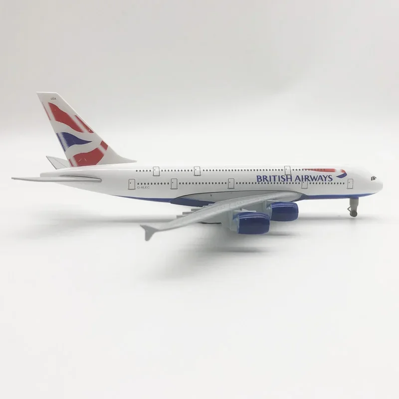 20 см Сплав металла UK Air British Airways AIRBUS 380 A380 Airlines Модель самолета, изготовленная на заказ, модель самолета с шасси
