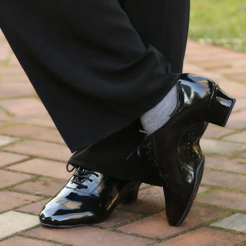 Обувь для латиноамериканских танцев для взрослых / детей / мальчиков, Черные туфли для бальных танцев на низком каблуке Для мальчиков, Танго, Сальса, Румба, Современная джазовая обувь для мужчин