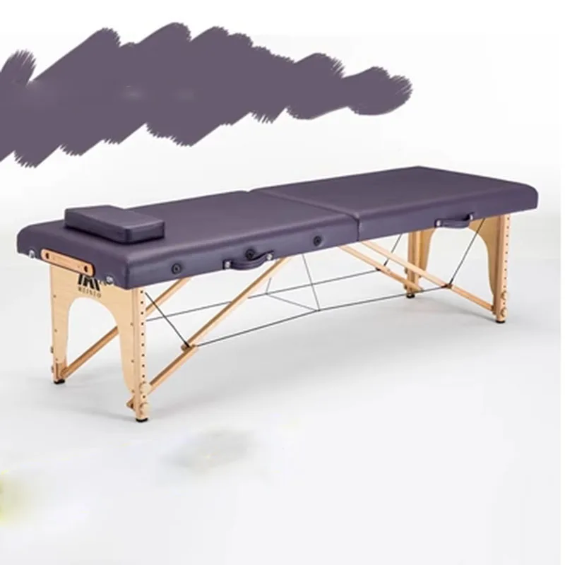 Складная профессиональная косметическая кровать, портативные столы для спа-массажа, легкая Складная с сумкой Мебель для салона из алюминиевого сплава HY