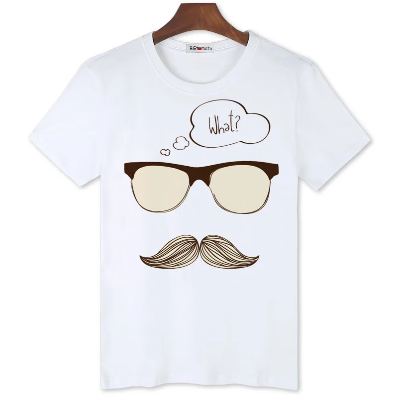 Солнцезащитные очки и борода Забавная футболка для мужчин, Оригинальная летняя рубашка с коротким рукавом, брендовые повседневные топы хорошего качества