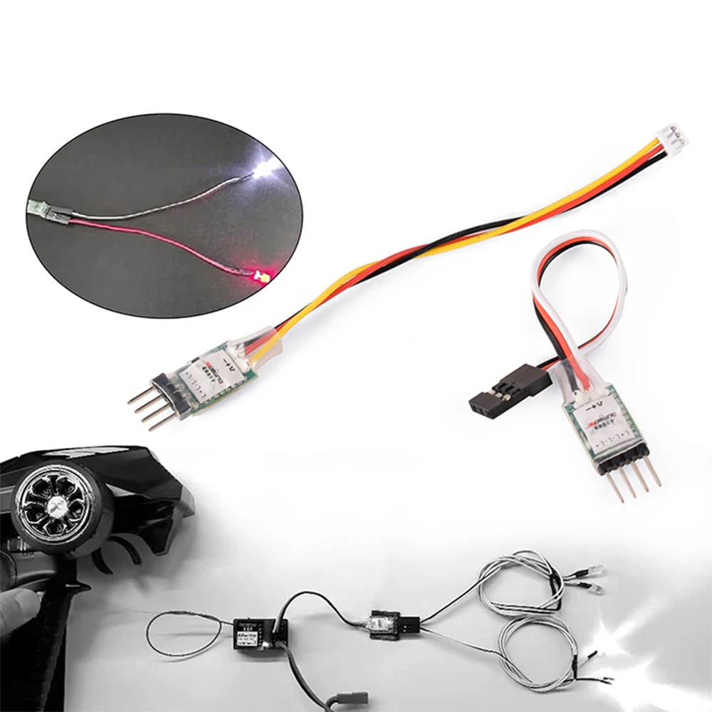 Dumborc LED Модуль моделирования для переключателя третьего канала, линия управления радиоуправляемым светом, автомобильный радиоуправляемый свет