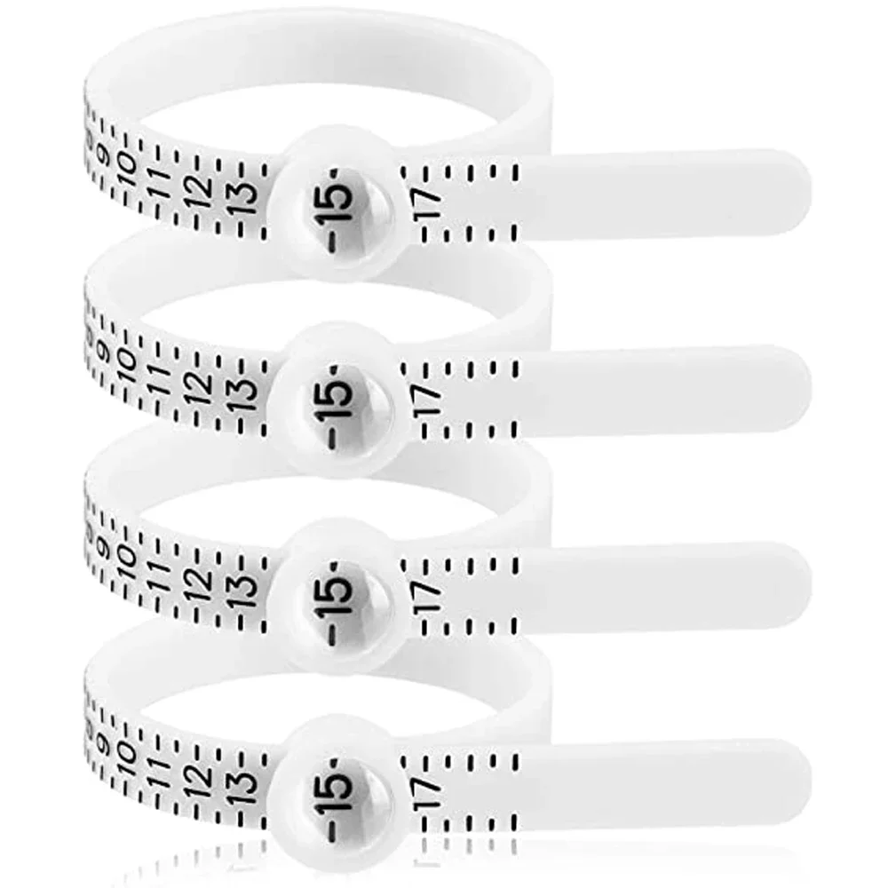 1-17 Калибровщик Колец Белый Пластиковый Измеритель Размеров Колец Для Пальцев США, Инструменты Для Измерения Ювелирных Изделий