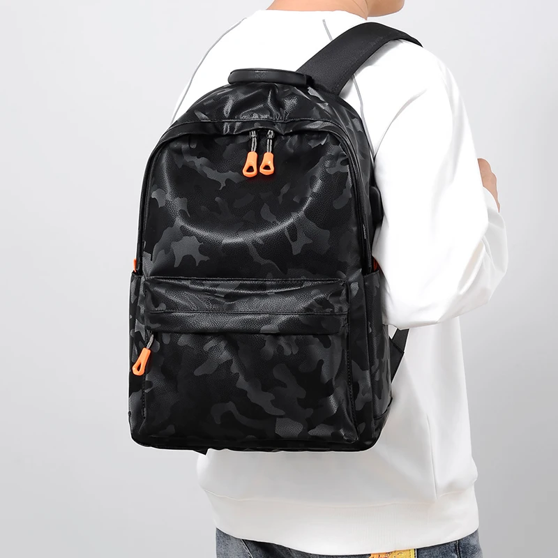14-дюймовый модный студенческий школьный рюкзак из полиэстера, камуфляжный Повседневный Носимый USB-рюкзак, Мужская И Женская Компьютерная сумка через плечо