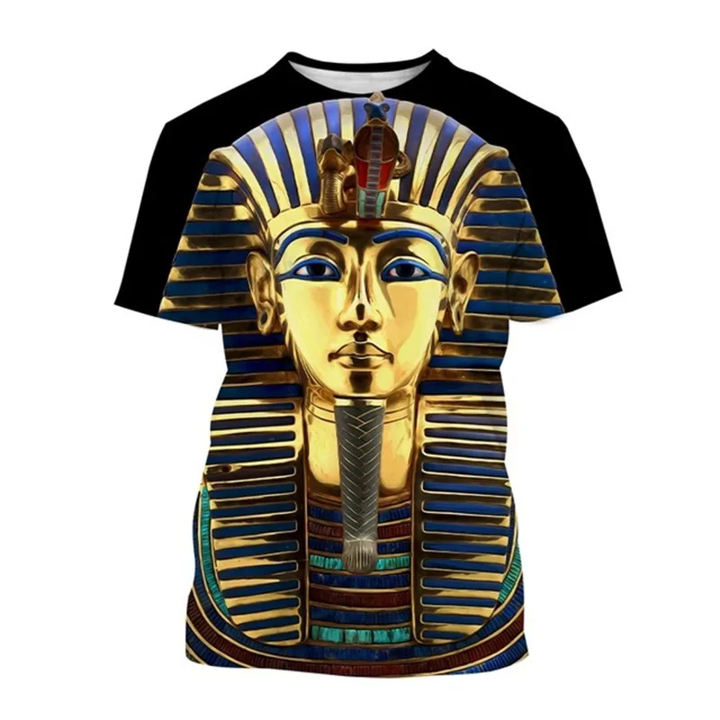 Летняя Мужская футболка Ancient Horus Egyptian God Eye Of Egypt Pharaon Anubis Face с 3d Принтом, Забавная Футболка в стиле Хип-Хоп Оверсайз С Коротким Рукавом