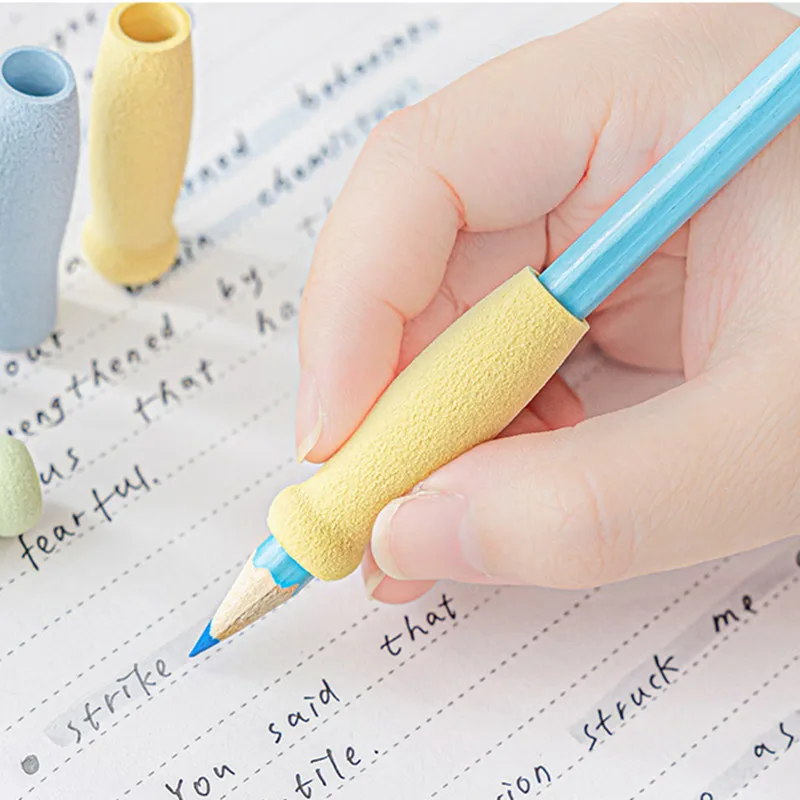 5 шт./компл., Однотонный держатель для карандашей, мягкий на ощупь Почерк, детский держатель для карандашей, креативный держатель для ручки, Простой чехол для ручки