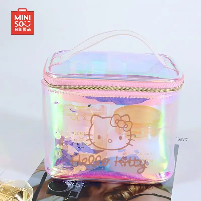 Женская портативная косметичка Hello Kitty Sanrio Большой емкости, водонепроницаемая Переносная дорожная Многофункциональная сумка для хранения туалетных принадлежностей