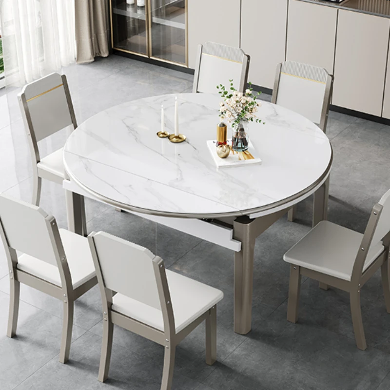 Простой обеденный стол в скандинавском стиле, Мрамор, Роскошный современный дизайн, Центральные столы из массива дерева, стойка администратора Mesas De Jantar Furniture HD50CZ