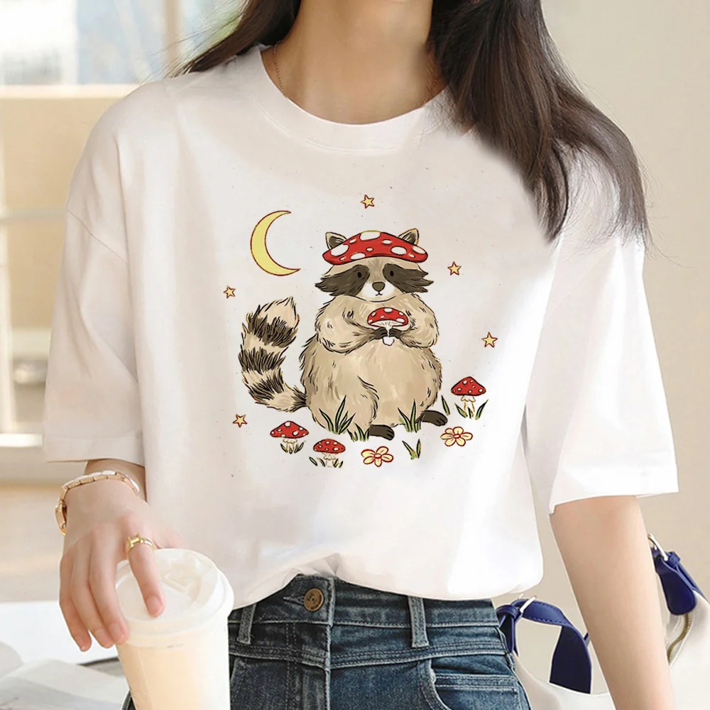 Cottagecore Грибная футболка женская манга аниме Японская футболка для девочек графическая уличная одежда