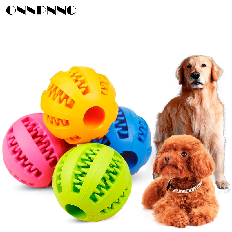 Резиновый игрушечный мяч для собак и кошек, держатель для жевательных лакомств, мяч для чистки зубов, Корм для собак, мяч для щенков, Интерактивные принадлежности для домашних животных