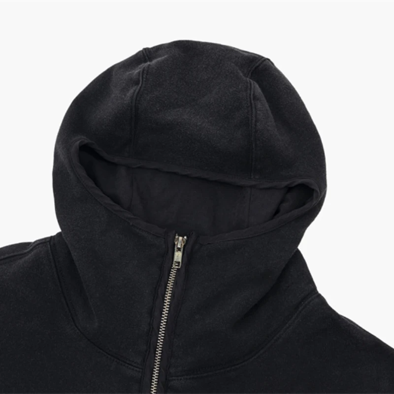 Черный Дальнего архиве ниндзя пуловер на молнии куртка толстовка с капюшоном мужская женская высокая мыли улицы в возрасте далеко архиве толстовка с капюшоном