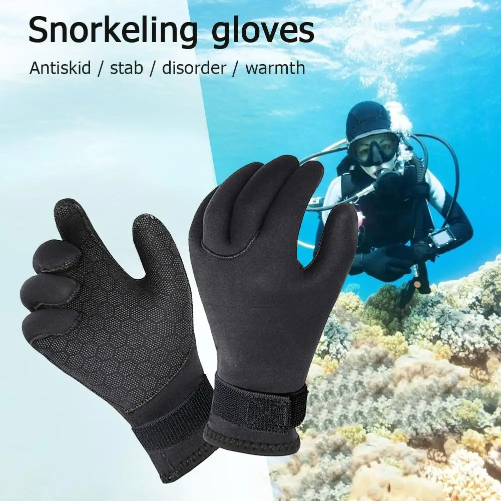 1 пара мужских и женских перчаток для дайвинга 5 мм, нескользящие рукавицы против царапин, снаряжение для подводного плавания, гребли, серфинга, прямая поставка