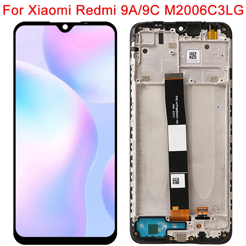Redmi 9C ЖК-Дисплей Для Xiaomi Redmi 9A Дисплей С Рамкой 9A 2020 M2006C3LG ЖК-дисплей Сенсорный Экран Дигитайзер Панель Запчасти