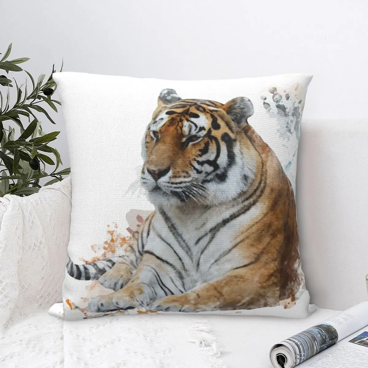 Декоративная наволочка с изображением животного Тигра, моменты уюта, украшение наволочек для подушек Создают моменты уюта повсюду