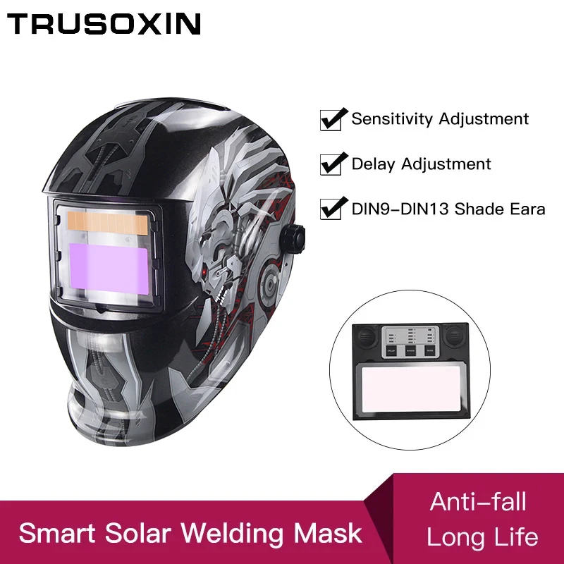 Умная солнечная литиевая батарея с автоматическим затемнением TIG MIG MMA MAG True color сварочная маска / шлем сварщика