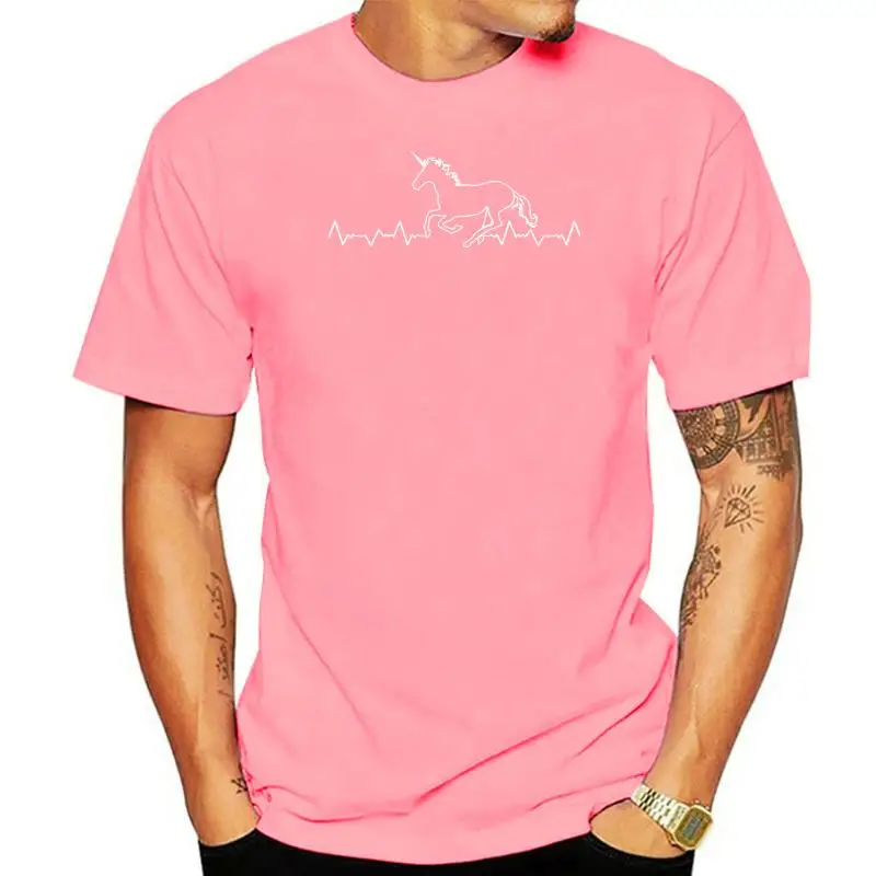 Мужская футболка с сердцебиением, ЭКГ с пульсом лошади, популярная футболка для верховой езды