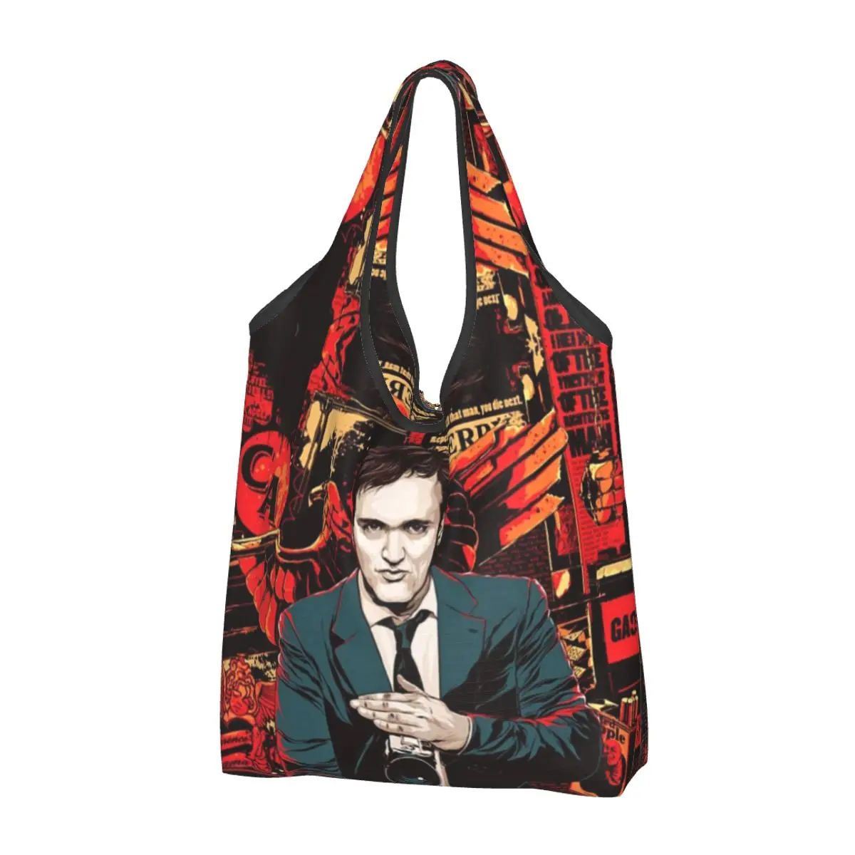 Сумка для покупок из фильма Квентина Тарантино с кавайным принтом, портативная сумка для покупок через плечо