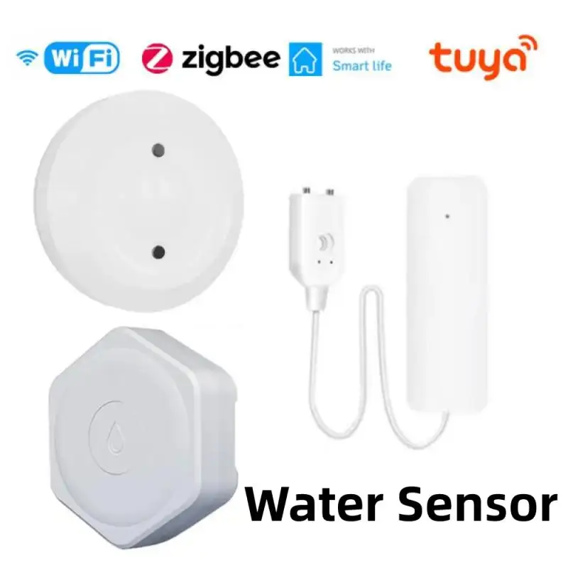Tuya Zigbee WIFI Датчик погружения, Детектор утечки воды, датчик наводнения, Сигнализация утечки в резервуаре для воды, Мониторинг приложения Smart Life