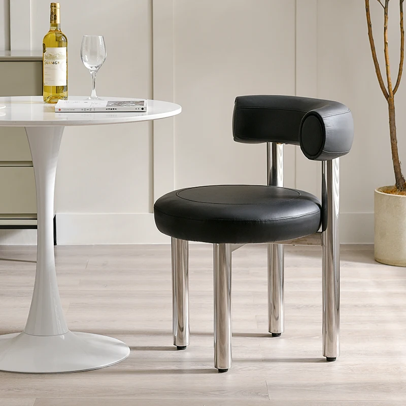 Простой обеденный стул из нержавеющей стали Bauhaus single chair для переодевания