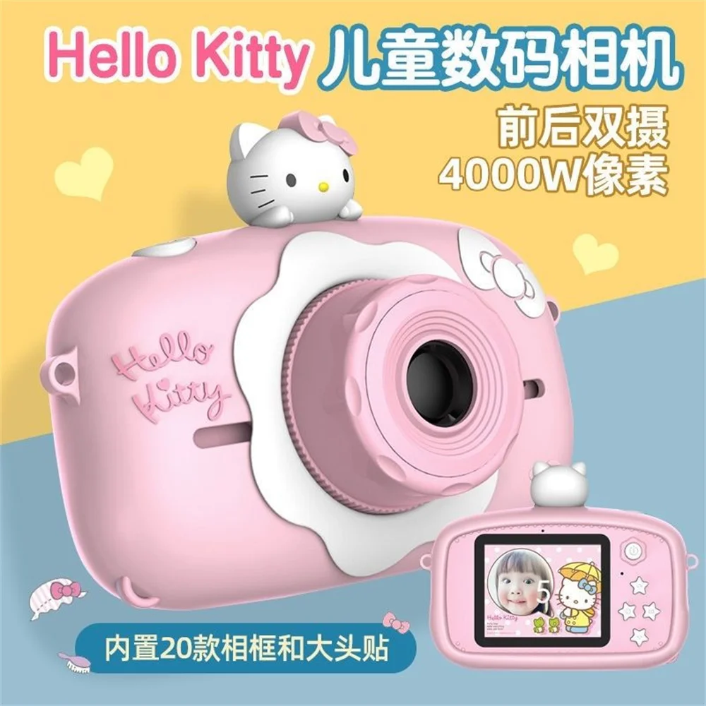 Sanrio Hello Kitty Аниме Для детей с двумя камерами высокой четкости, CCD-цифровая Мини-камера, Портативная камера с высоким разрешением, Портативная камера с высоким разрешением, подарок для девочки