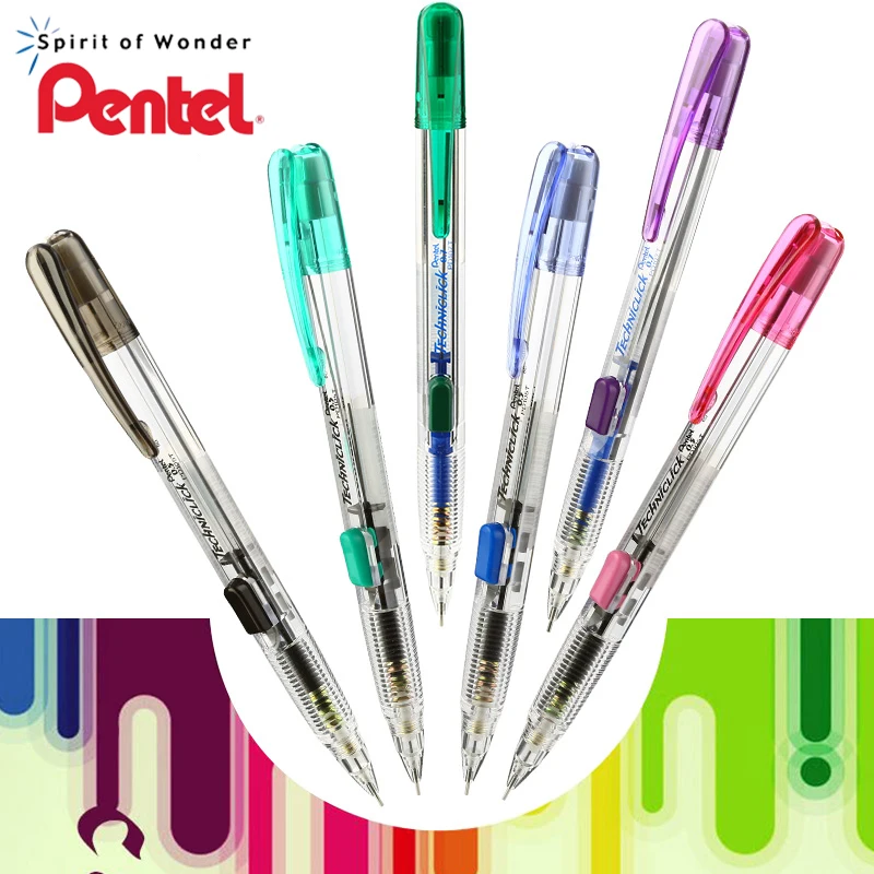 Механический карандаш Pentel PD105T, Аниме-карандаш с боковым нажимом, 0,5 мм, Студенческое письмо, Нелегкая поломка стержня, экзамен, Эскизы, Канцелярские принадлежности