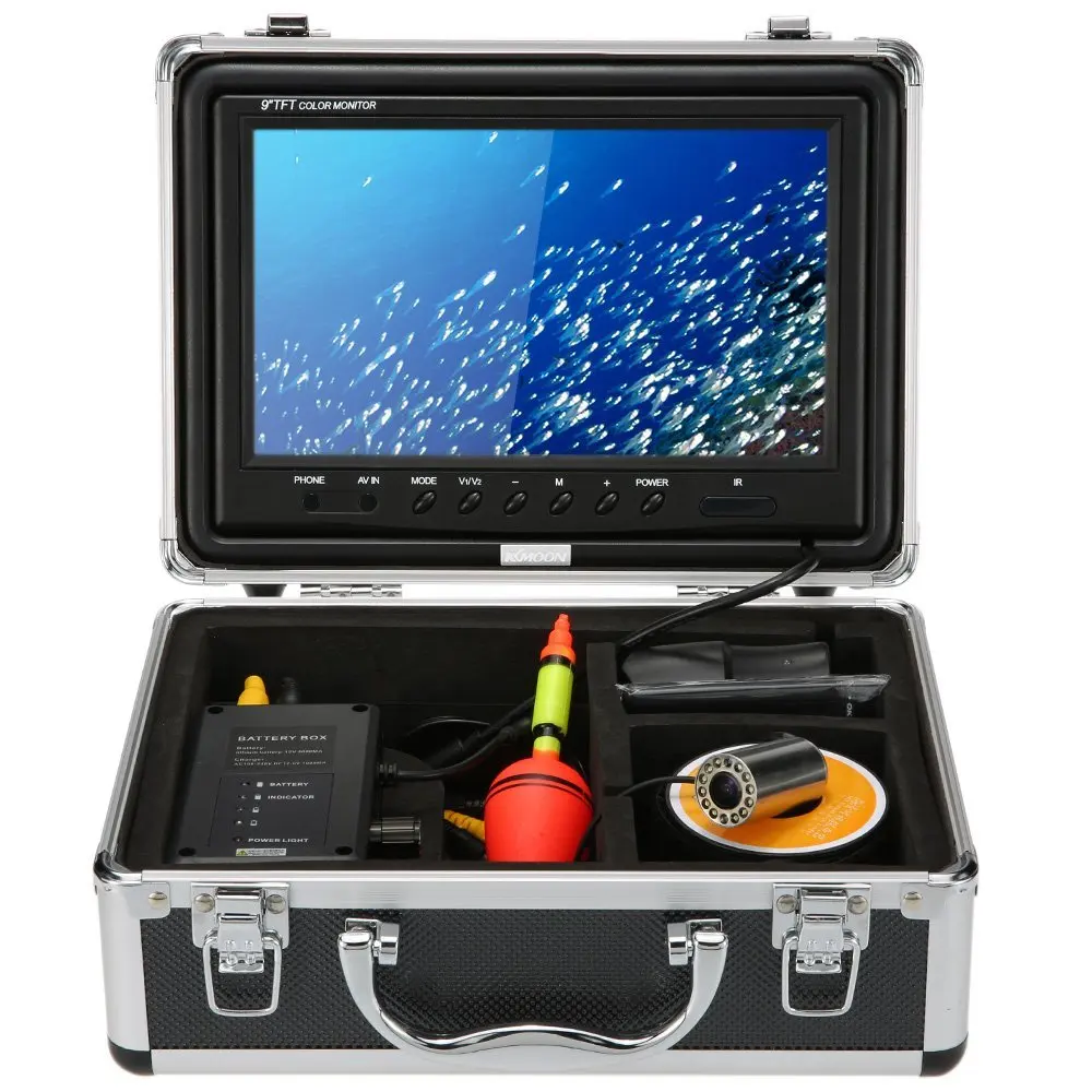 9-дюймовый ЖК-экран, система подводной видеокамеры длиной 15 м, камера для рыбалки на льду/лодке, эхолот с солнцезащитным козырьком