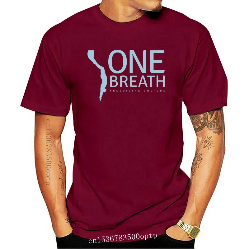 Новая мужская футболка One Breath Freediving Culture Gift Idea, Индивидуальная хлопковая Одежда С Круглым вырезом, Знаменитая Удобная Весенне-Осенняя рубашка