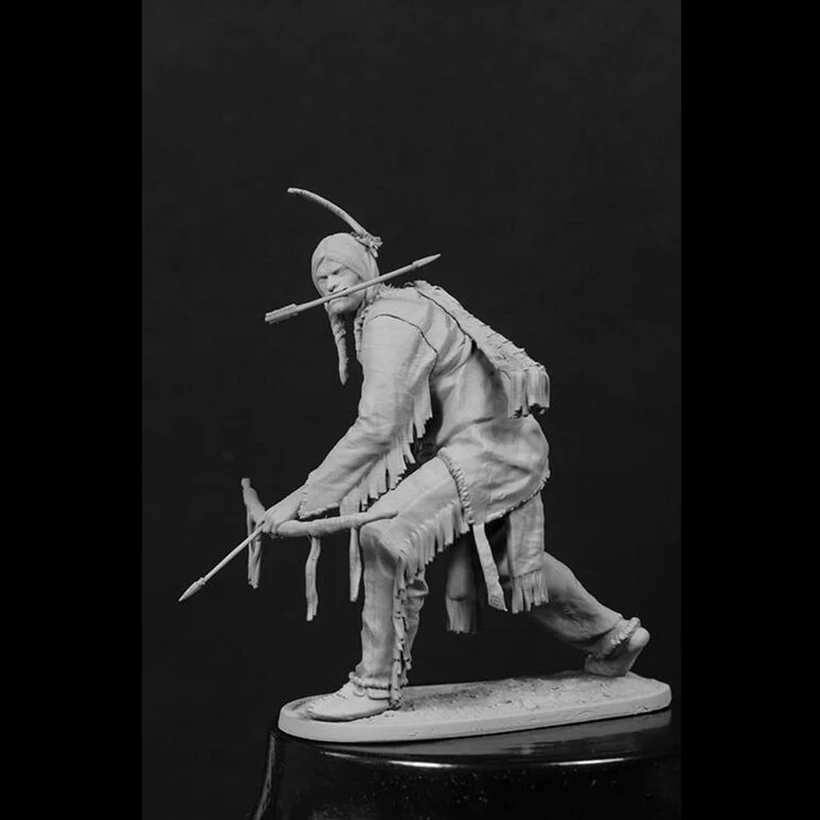 Солдат из смолы 1/24 древний воин офицер Blackfoot warrior Модель в разобранном виде Неокрашенный набор для сборки фигур