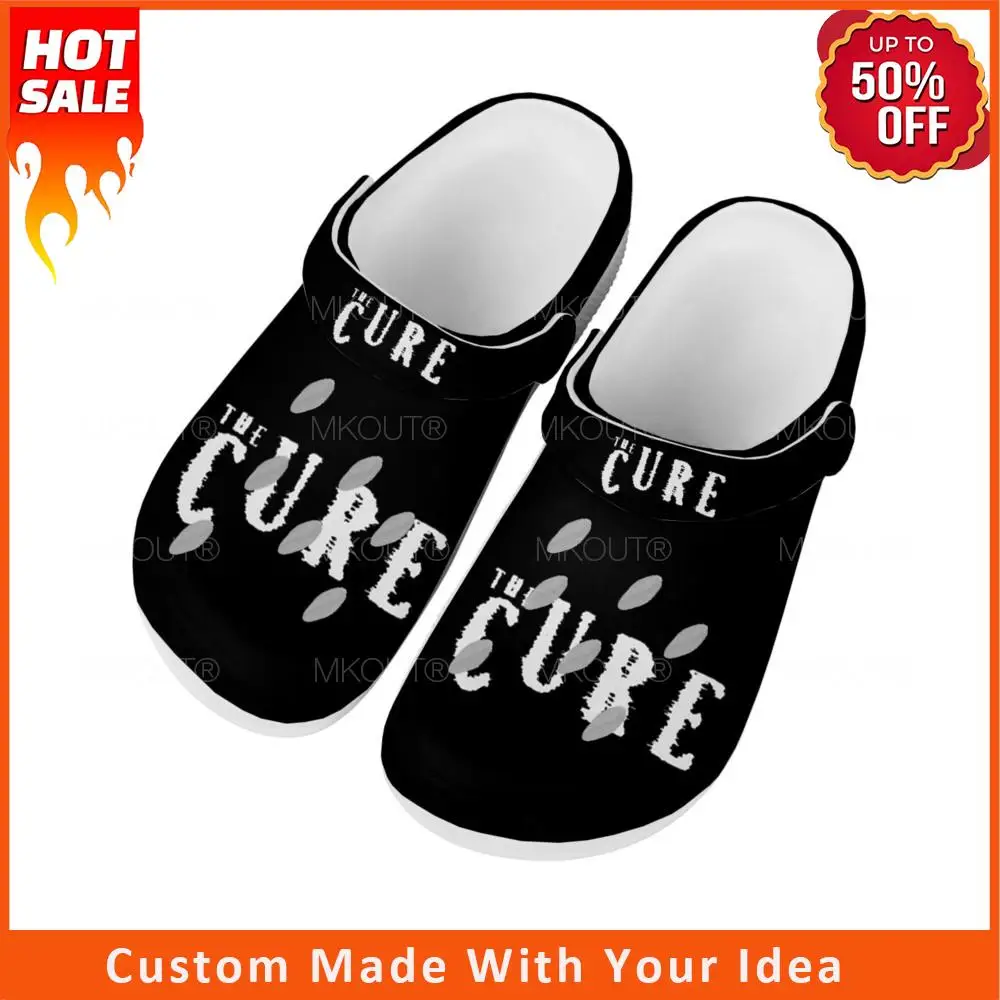 Домашние сабо Cure Rock Band The Robert Smith, водонепроницаемая обувь на заказ, мужская Женская обувь для подростков, дышащие пляжные тапочки с дырочками