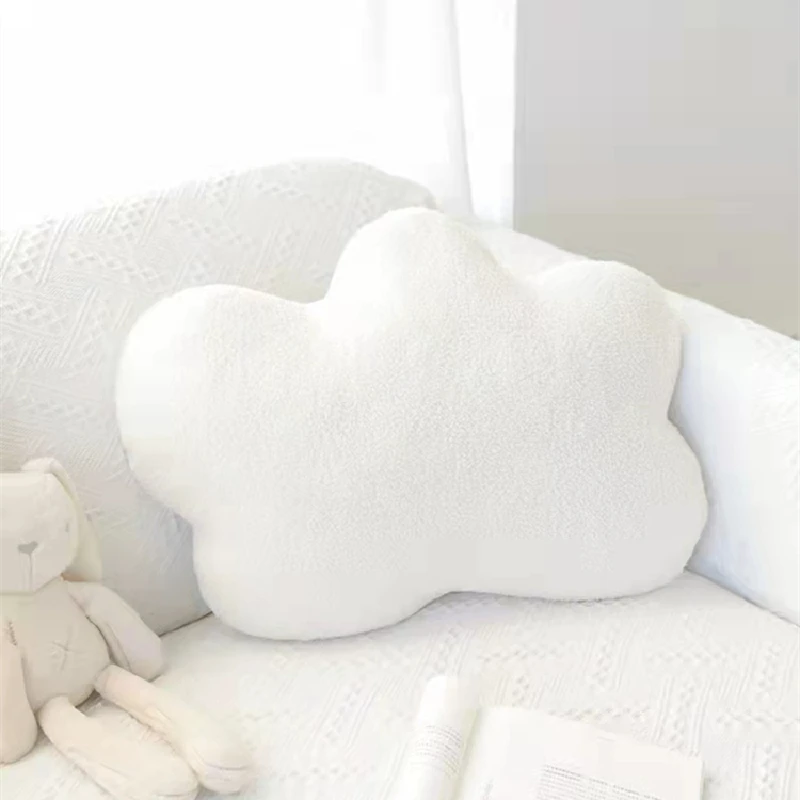 1шт 50 см Супер мягкая плюшевая подушка в форме облака, набитая подушка в форме облака, белое облако, декор для комнаты, подушка для сидения, подарок