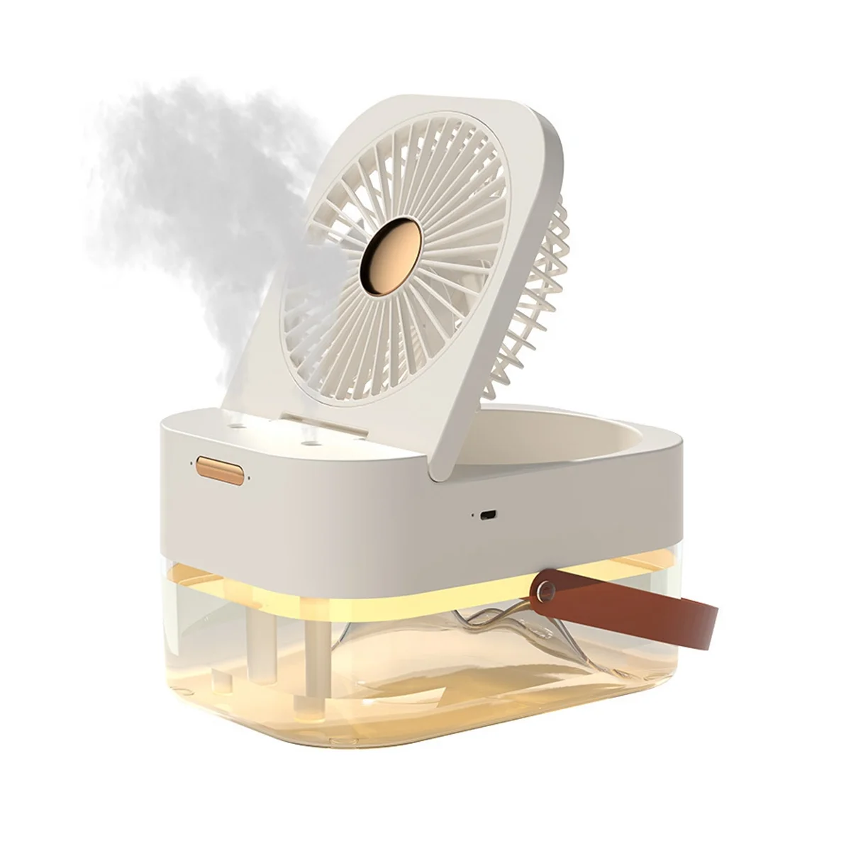 Вентилятор-увлажнитель воздуха Портативный вентилятор-охладитель воздуха увлажнитель воздуха USB-вентилятор Настольный вентилятор с ночником для летней бытовой техники, A
