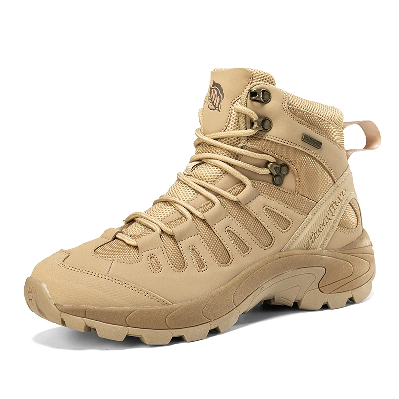Новые мужские военные тактические ботинки 2023 года, осенне-зимние водонепроницаемые кожаные армейские ботинки, безопасная рабочая обувь для пустыни, армейские ботильоны