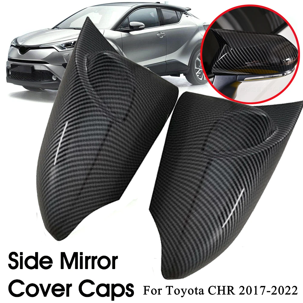 Крышка в виде рожка на боковом зеркале автомобиля ABS Накладка Авточехла для Toyota CHR CH-R 2017 2018 2019-2021 Автоаксессуары