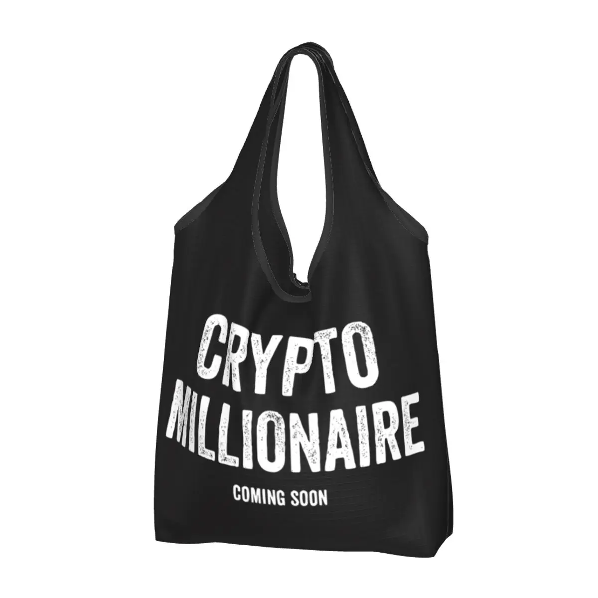 Продуктовая сумка Crypto Millionaire, складываемая в машине, сумка для покупок с блокчейном Bitcoin, Ethereum, Btc, сумка для хранения