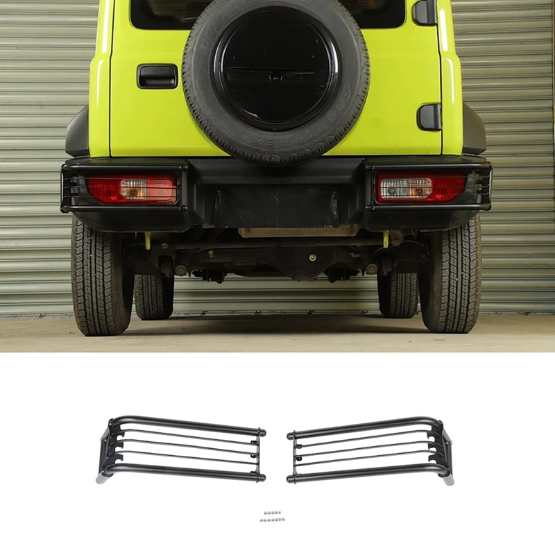 Накладка крышки заднего фонаря автомобиля Suzuki Jimny 2019 2020 2021 2022 Алюминиевый сплав Черный