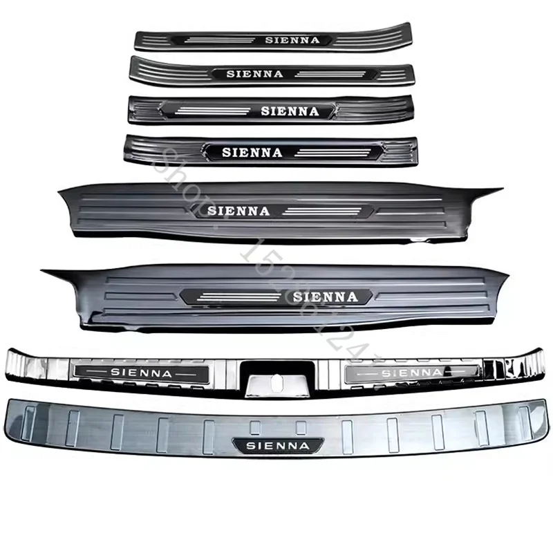 автомобильные аксессуары для Toyota Sienna 2011-2020, защита накладок на пороги, защита заднего бампера, отделка протектора багажника