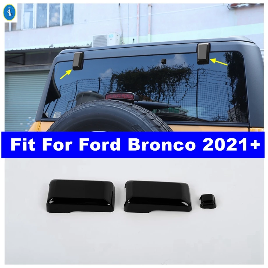 Задняя дверь багажника Задняя дверь заднего окна Декоративная петля Рамка Отделка крышки Подходит для Ford Bronco 2021 2022 Черный Внешние Аксессуары
