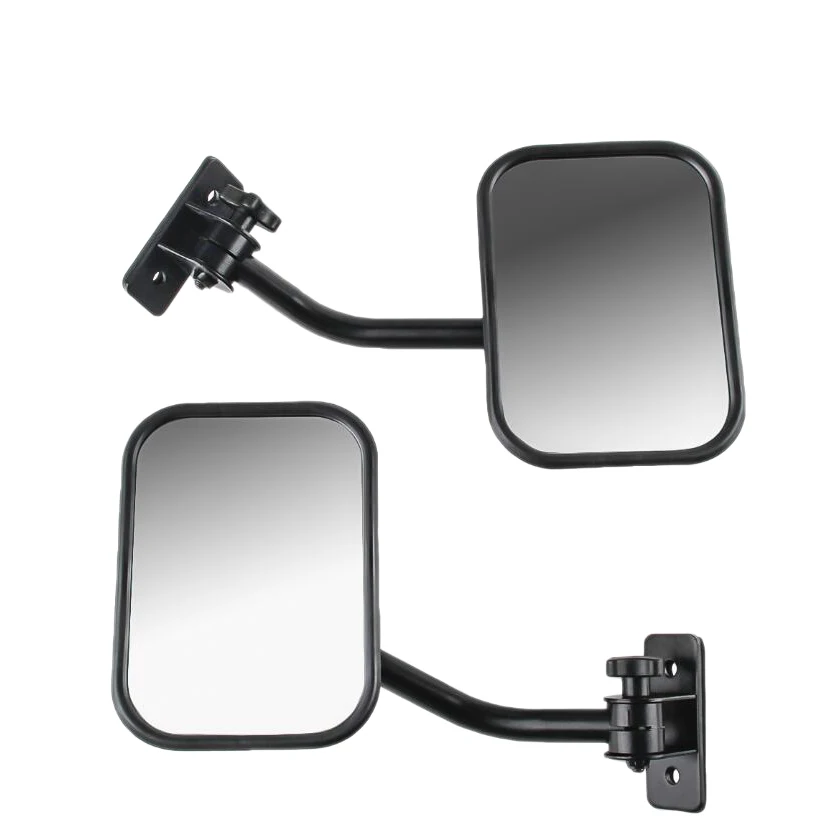 Откидные дверцы зеркал для Jeep Wrangler Tj, Jk, Lj Быстросъемные боковые зеркала черного цвета 2 шт.