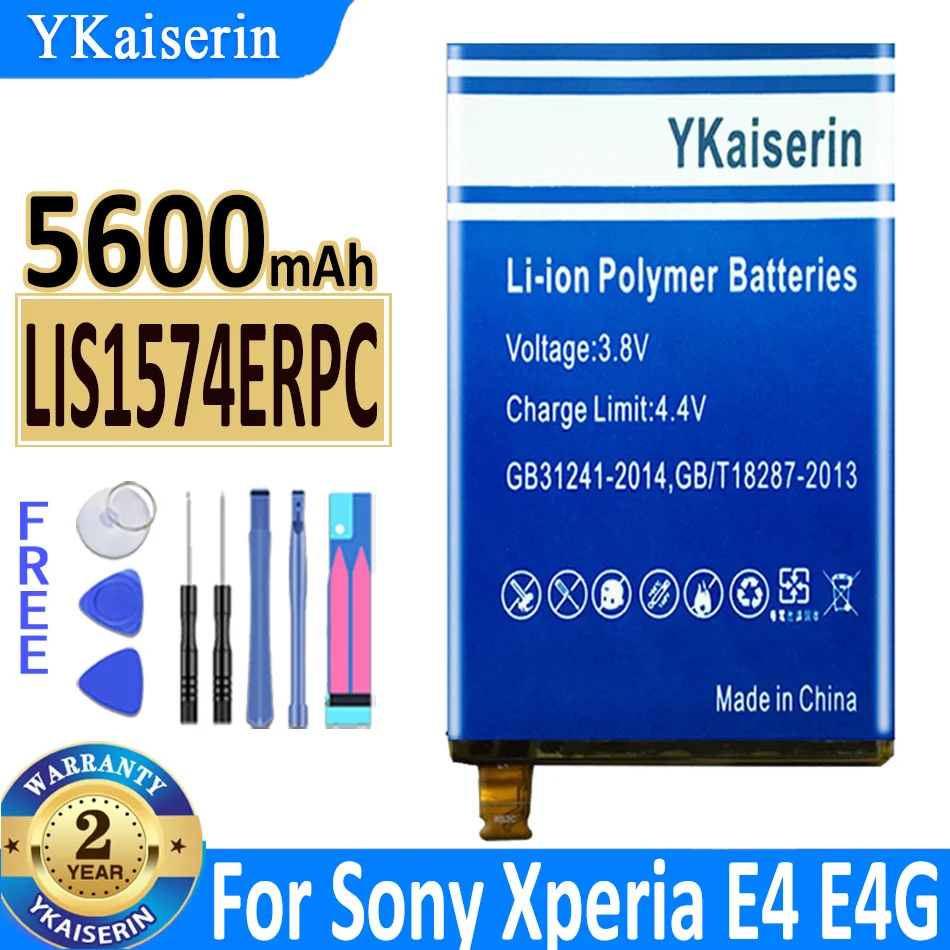 5600 мАч YKaiserin Аккумулятор LIS1574ERPC Для SONY Xperia E4 E2003 E2033 E2105 E2104 E2115 Телефон Bateria + Номер трека