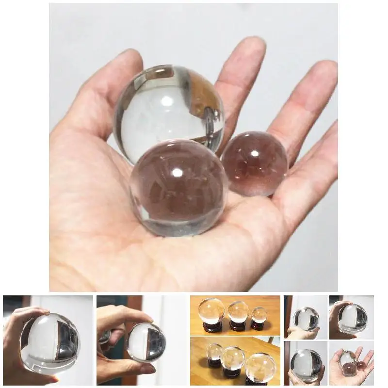 Хрустальный шар из прозрачного стекла 30/40/50 мм для реквизита для фотосъемки, украшения дома, подарки