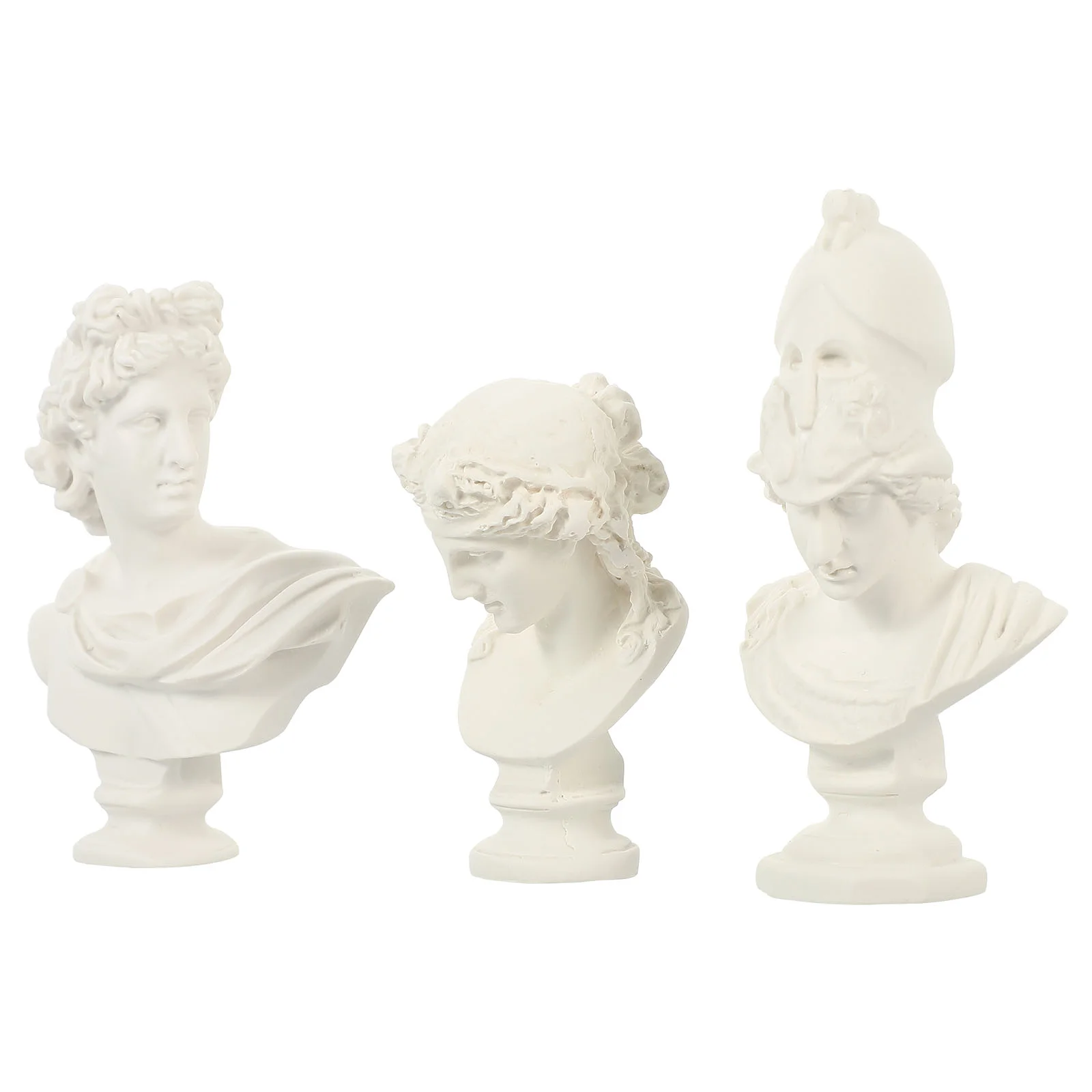 Статуя Афины, 3 предмета, Статуэтки для украшения комнаты, домашние скульптуры и фигурки, фото Орнамент, человеческая голова
