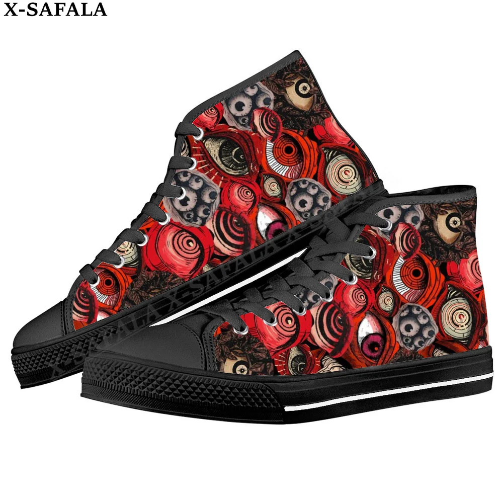 Хиппи, Психоделические Красочные мужские вулканизированные кроссовки, парусиновая обувь с высоким берцем, Классический дизайн, мужская обувь на плоской подошве со шнуровкой-3