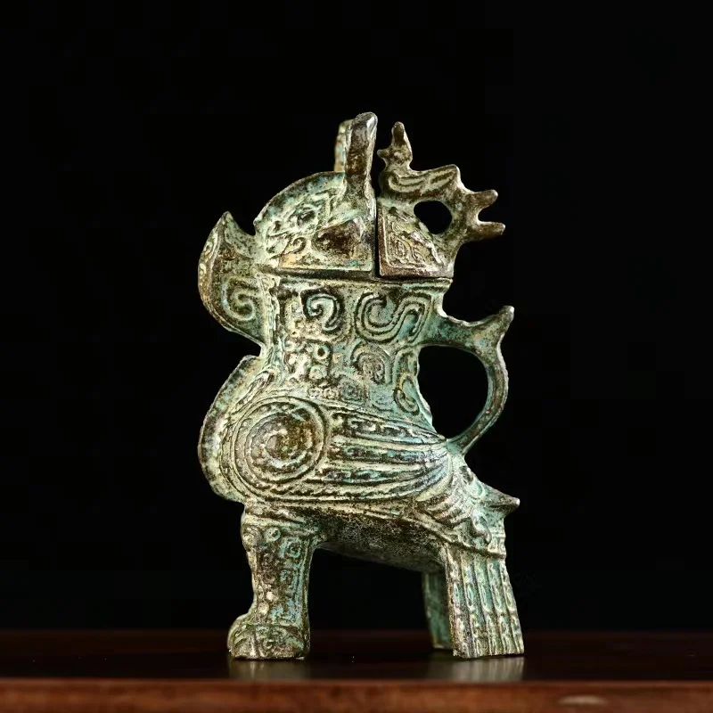 Сова Фу Хао Цзунь, бронзовая посуда династии Шан, бутылка вина Owl Zun, джазовый кубок, коллекция для гостиной в старинном китайском стиле.