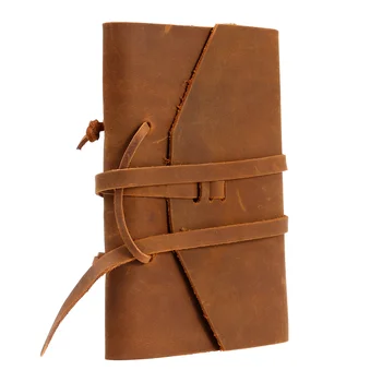 Классический блокнот-дневник с переплетной веревкой ручной работы Для подарочного блокнота с ручным переплетом (коричневый)  5