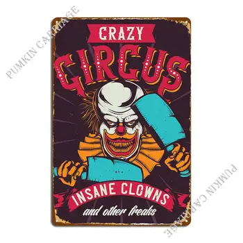 Сумасшедший Цирк Безумные Клоуны Металлические Вывески Клубный Бар Паб Кухня Кинотеатр Жестяная Вывеска Плакат  4