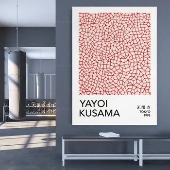 Копия выставочного плаката Yayoi Kusama, принт современного искусства Kusama Yayoi, искусство Баухауза  5
