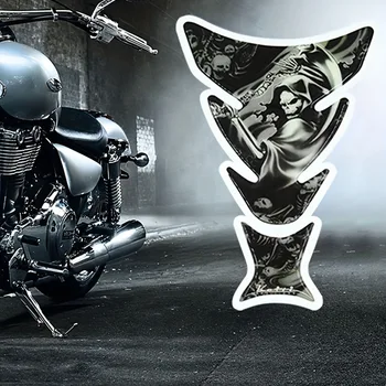 Универсальные 3D наклейки на автомобиль, мотоцикл, аксессуары для мотокросса, накладка на бензобак, наклейка на мотоцикл, защита логотипа Черепа Дьявола, Гонки  5