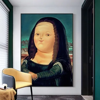 Декоративная роспись Mona Lisa в стиле ретро с Q-принтом, украшение столовой, гостиной, спальни  5