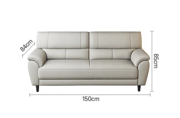Кожаный диван для нескольких человек в гостиной, диван для маленькой квартиры  5