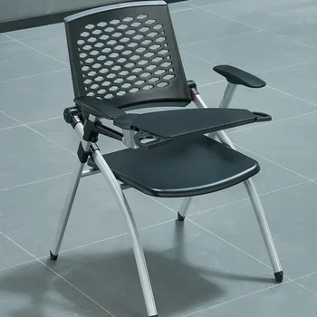 Тренировочный стул со столом, складной стул, офисный пластик, четырехколесный конференц-стул на колесиках, стул для письма  10