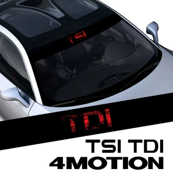 Наклейка На Лобовое Стекло Автомобиля Decor Decal Автомобильные Внешние Аксессуары Для Фольксваген TSI TDI 4Motion Jetta Tiguan Touareg Beetle Arteon  4